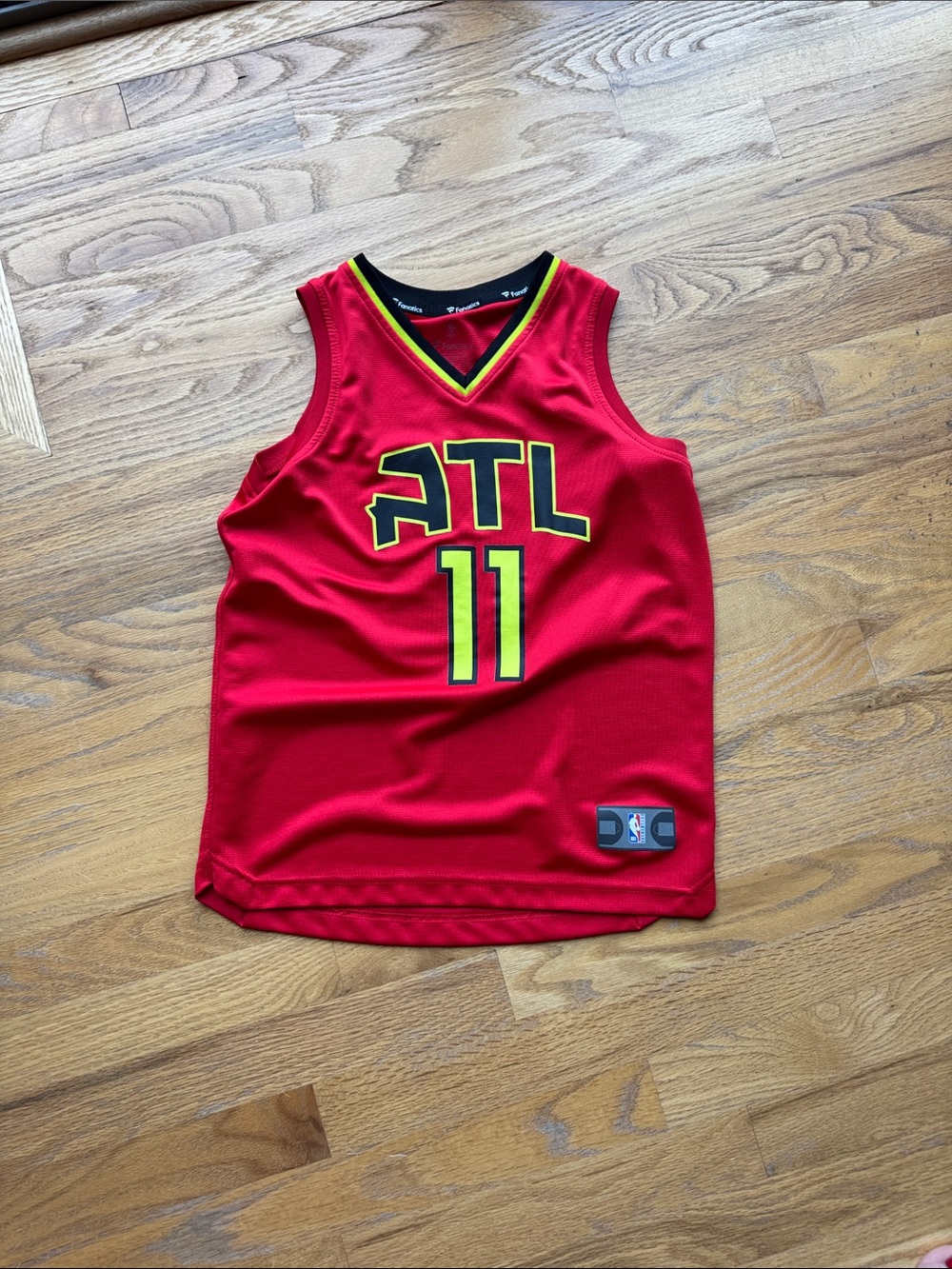 Fanatics Red ATL Tre Young #11 Kids Basketball Jersey